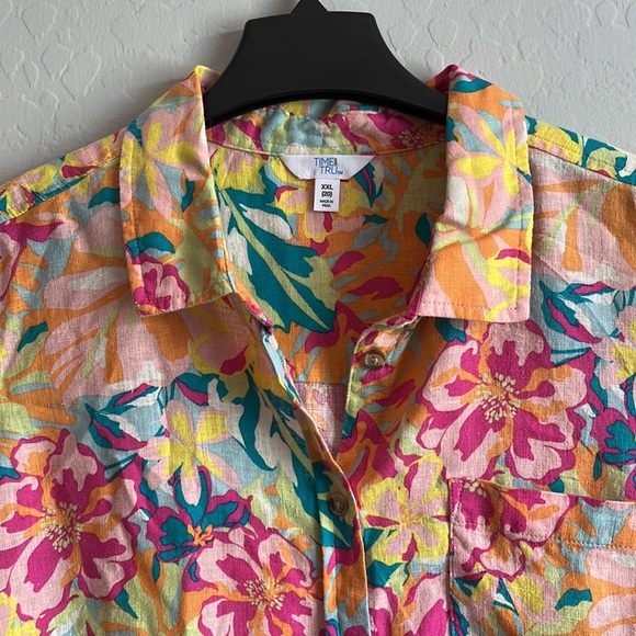 TT Soft lightweight Sleeveless Henley Button down Shirt Size XXL (20) - Picture 7 of 13